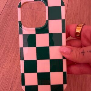 Green Checkered casely iphone 16pro case